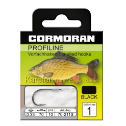 Cormoran Profiline Haken Karpfen Schwarz #6 70cm 0,25mm