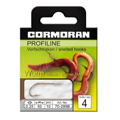 Cormoran Profiline Haken Wurm brüniert #12 50cm 0,16mm