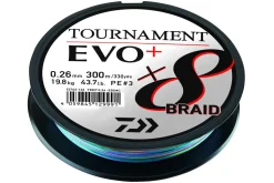 Daiwa Tournament x8 Braid EVO+ 300m Multicolor 0,26mm