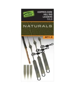 FOX Carp Edges Naturals Copper-Core Heli Rig Leaders 75cm