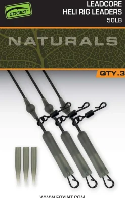 FOX Carp EDGES Naturals Leadcore Heli Rig Leaders