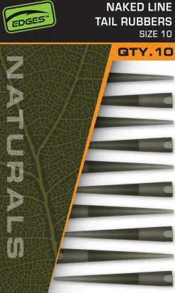 FOX Carp EDGES Naturals Naked Line Tail Rubbers Size 10