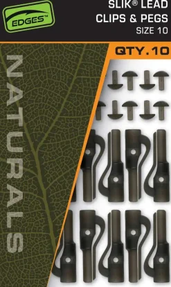 FOX Carp EDGES Naturals Slik Lead Clip & Pegs #10