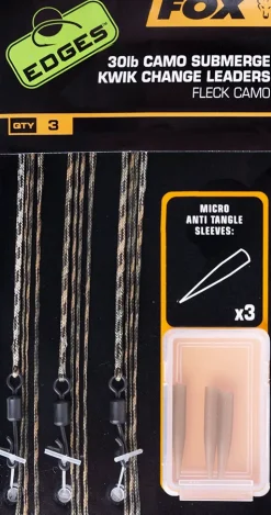 FOX Carp Edges Submerge Leaders + Kwik Change Kit 75cm