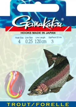Gamakatsu Booklet Trout Multi Color 120cm #8 0,20mm