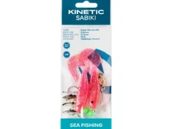 Kinetic Sabiki Shad Tail UV #6/0 130cm Glow Yellow