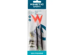 Kinetic Sabiki Soft Tail UV #8/0 130cm Black Fire Tail