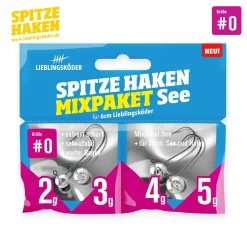 Lieblingsköder Jigköpfe Spitze Haken Mixpaket Fluss #1