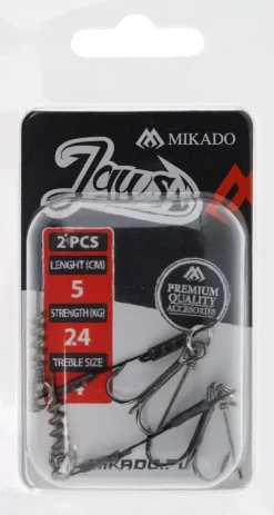 Mikado Stinger Jaws Schraube und Soft Lure Pin 5cm 24kg 2Stk.