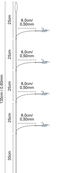 Spro Salt Rigs #34 4 1,35m Silver Mackerel