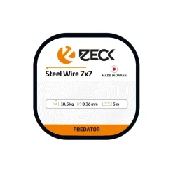Zeck Steel Wire 7x7 5m Braun 0,27mm 6kg